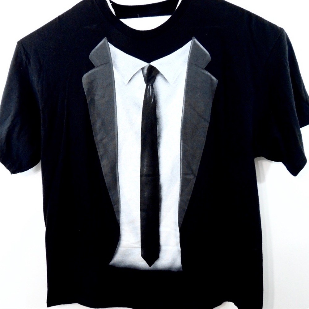 INK inc Mens Graphic Tee Black Suit Size XXL